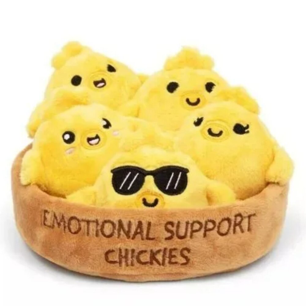 Relatable EMOTIONAL SUPPORT CHICKS Squishy Mini Plushies 6 Pieces New